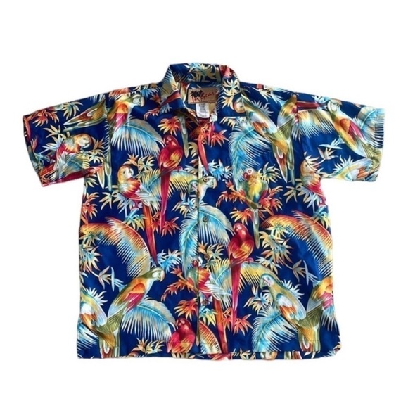 Tropical Hawaiian Vacation Resort-Wear Button Down Shirt Size Medium - Picture 2 of 6